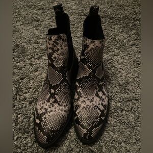 snake print boots
